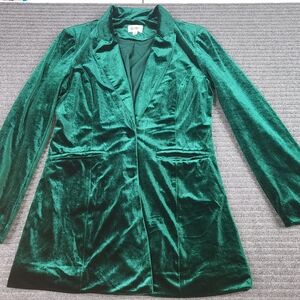 BiBi Emerald Velvet Women's Blazer